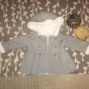 Heather Grey Baby Girl Coat